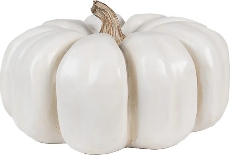 Biela dekorácia tekvice Pumpkin - Ø 27*16 cm