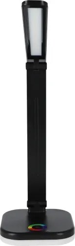 LED RGBW stmievateľná stolová lampa s bezdrôtovým nabíjaním LED/7W/5V USB čierna
