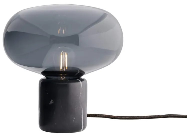 New Works Stolná lampa Karl-Johan Table Lamp, Black Marquina w. Smoked Glass 20311