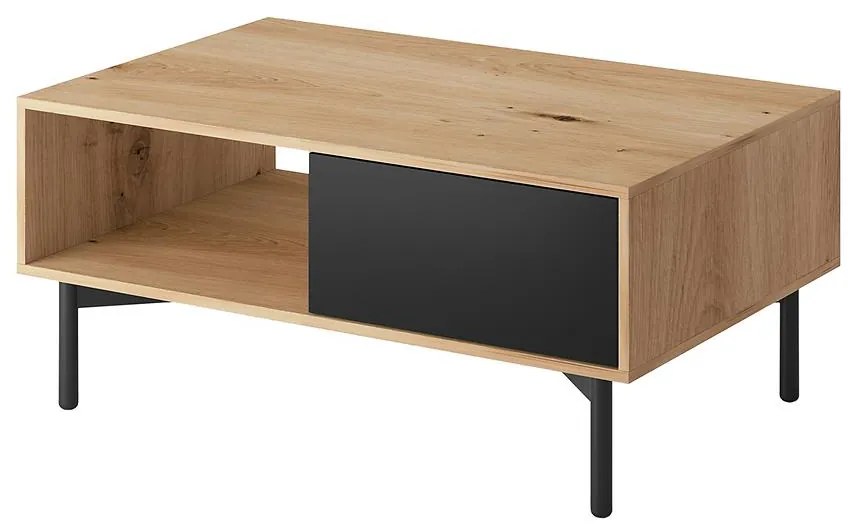Konferenčný stolík Flow Fl102 Dub Artisan/Čierna perla