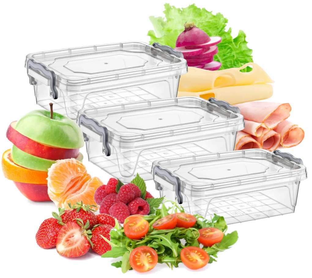 Orion Transparentný úložný box s vekom, UHO, obdĺžnikový nízky box 10l, 41x28x14cm