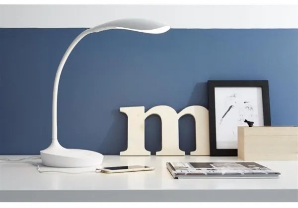 Markslöjd 106093 - LED Stmievateľná stolná lampa s USB SWAN LED/4,6W/230V