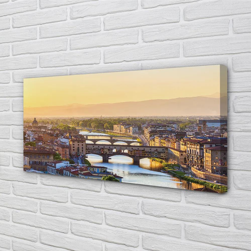 Obraz na plátne Taliansko Sunrise panoráma 140x70 cm