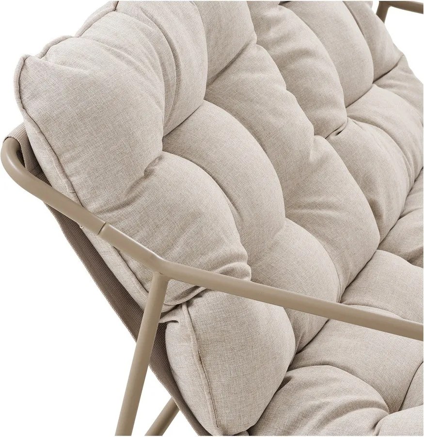 Béžová čalúnená záhradná lounge súprava pre 4 osoby Nilo – House Nordic