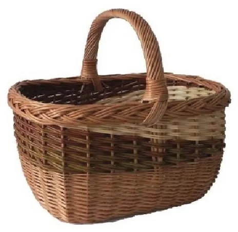 Prútený kôš na drevo s držadlom 35x40 cm