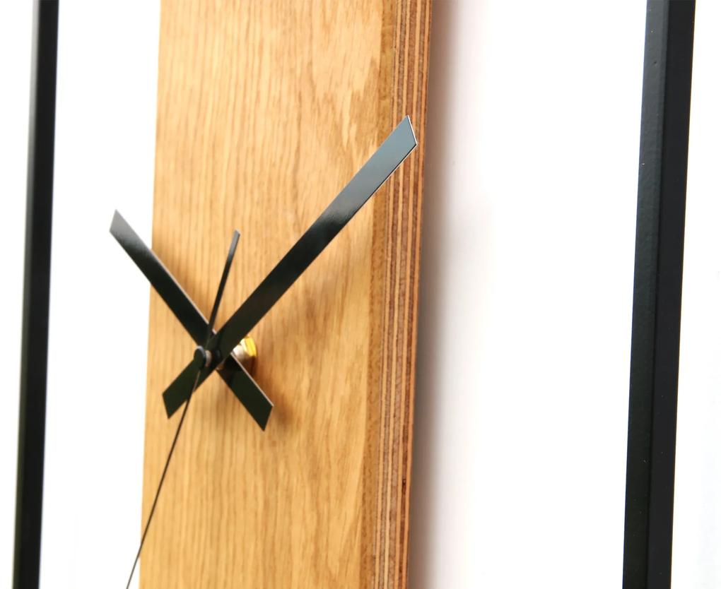 Moderné nástenné hodiny Retro Drevo-Kov