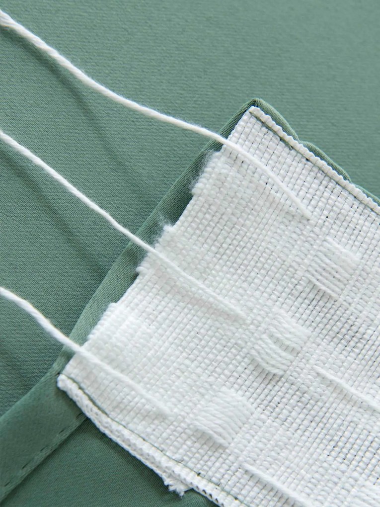 Blackout závesy Elias olivová – 140 × 280 cm (2 ks) - riasiaca stuha