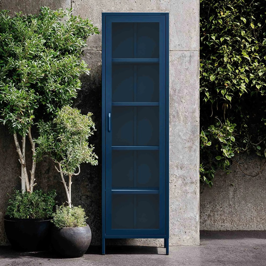 Vitrína LUIGI, 500 x 1800 x 350 mm, Modern: farba granátová