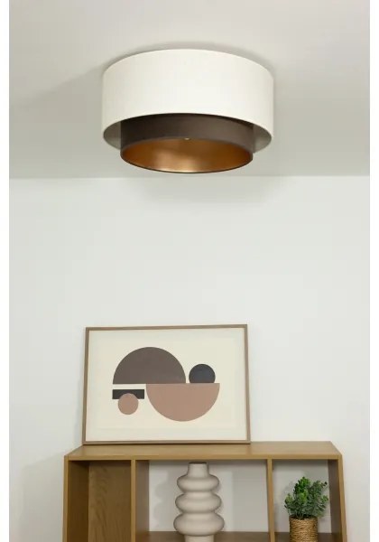 Stropné svietidlo NATIA 1xE27/60W/230V biela/hnedá