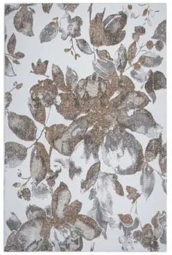 Béžový kvetinový koberec SALSA 120x170 cm