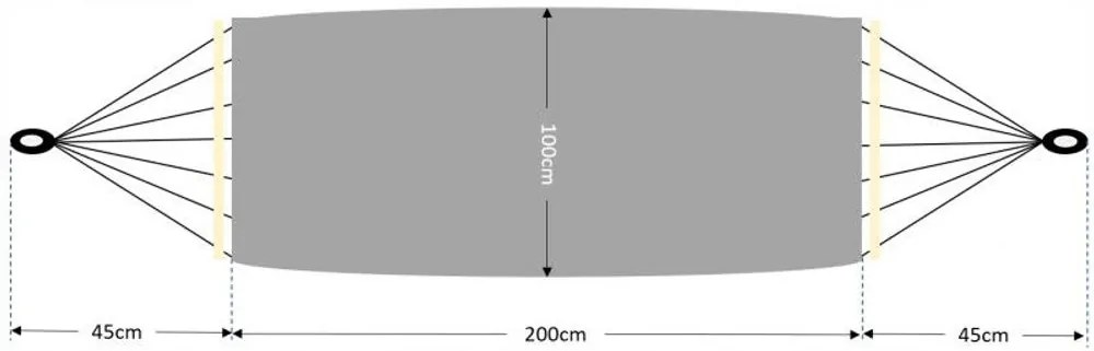 Chomik Závesná hojdacia sieť 200x100 cm - nosnosť 150 kg, ružová