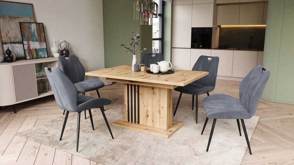 LEONEL Dub Artisan – MODERNÝ ROZKLADACÍ STÔL AŽ DO 180 cm!