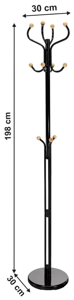 Stojanový vešiak Vasil lesk, 198 cm