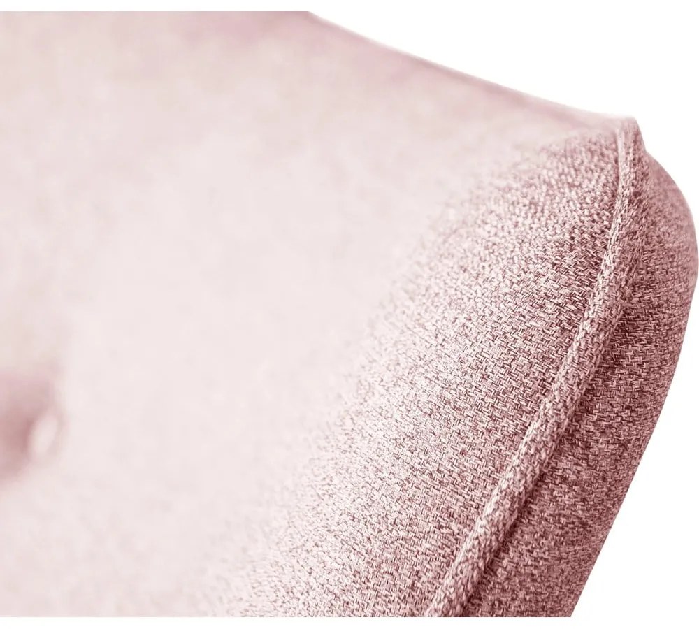 Svetloružové kreslo s podnožkou Niko – Ropez