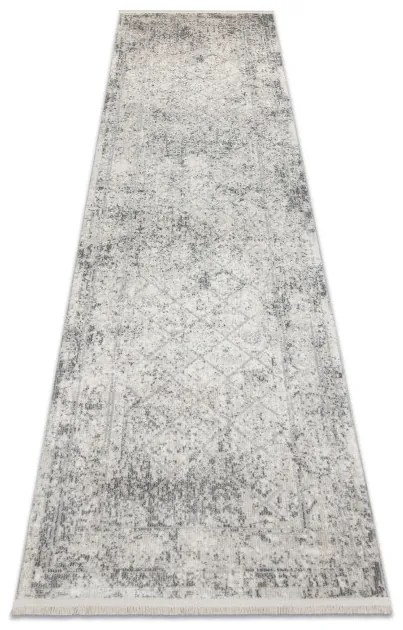 Koberec / behúň DISTIN 0200A sivý / svetlosivý / biely