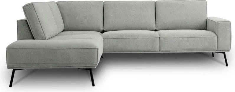 Svetlosivá ženilková rohová pohovka (ľavý roh/do L) Amsterdam – Scandic