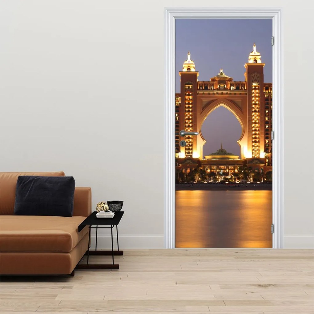 Fototapeta na dvere - Stavba v Dubaji (95x205cm)