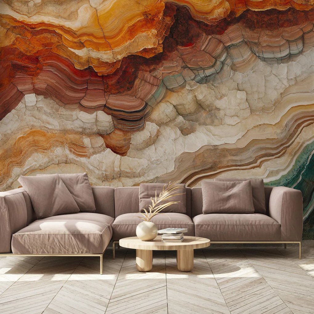 Fototapeta - Detail farebného kameňa (147x102 cm)