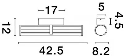 LED zlaté svietidlo na stenu Hedula 42
