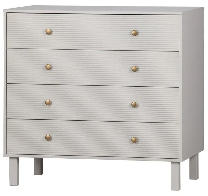 Svetlosivá nízka komoda z borovicového dreva 94x91 cm Madu – WOOOD