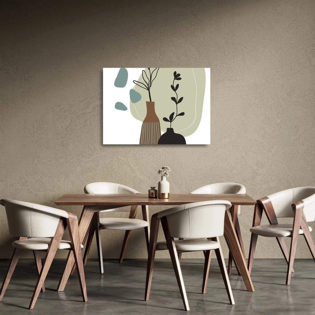 Sklenený obraz - Kvety vo váze N⁰2 (70x50 cm)