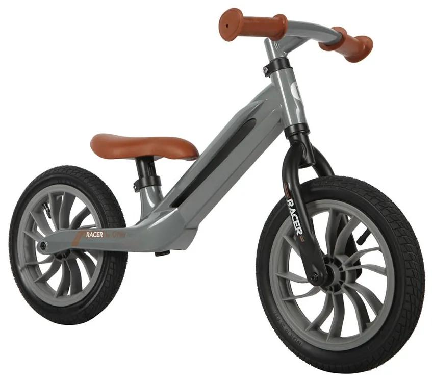 Detský balančný bicykel Qplay Racer sivý