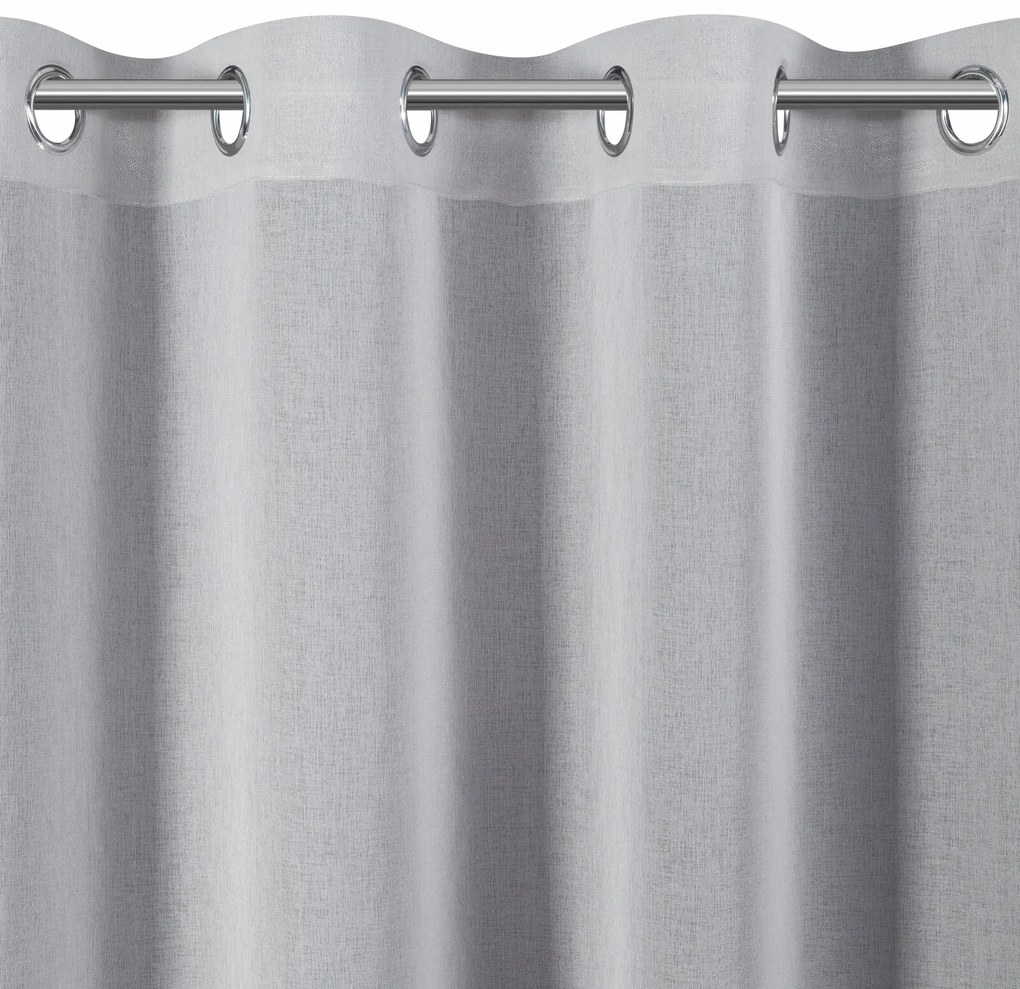 ZÁCLONA NA KRÚŽKOCH MARGARET2 140X250 CM STRIEBORNÁ