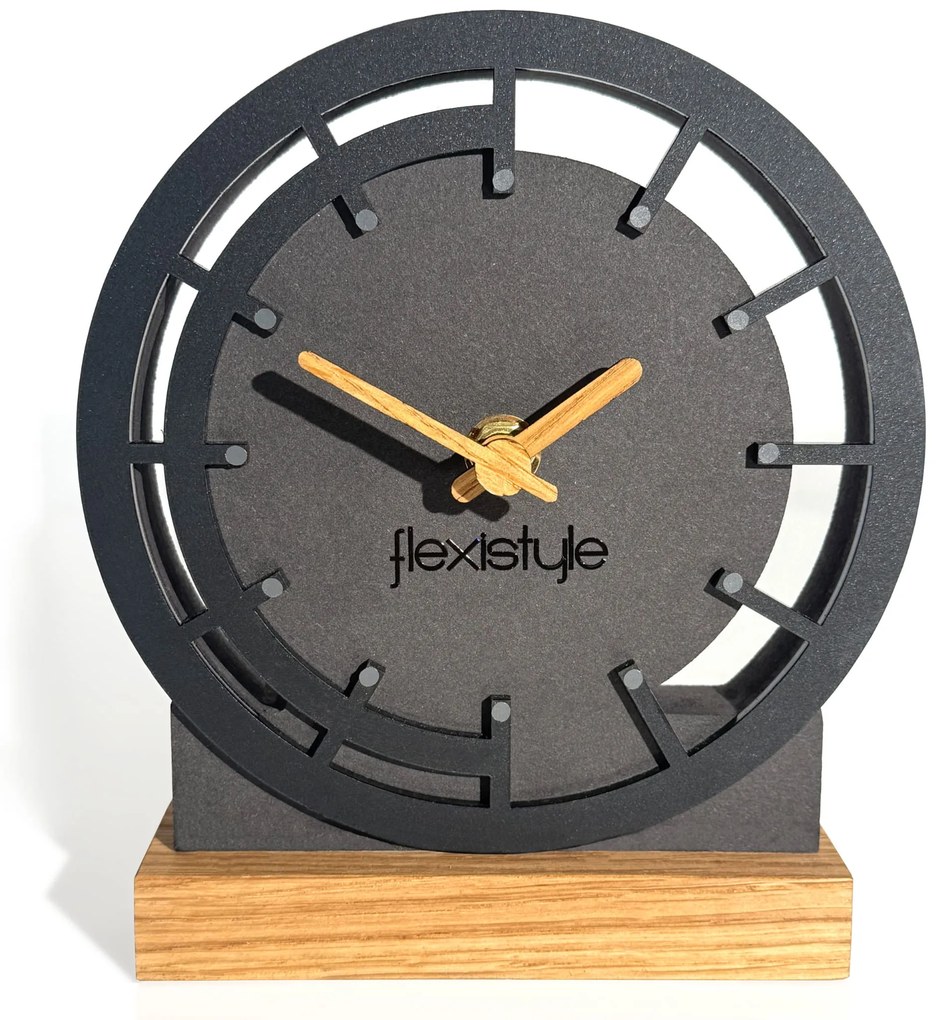 Dekorstudio Drevené stolové hodiny Black Oak 2