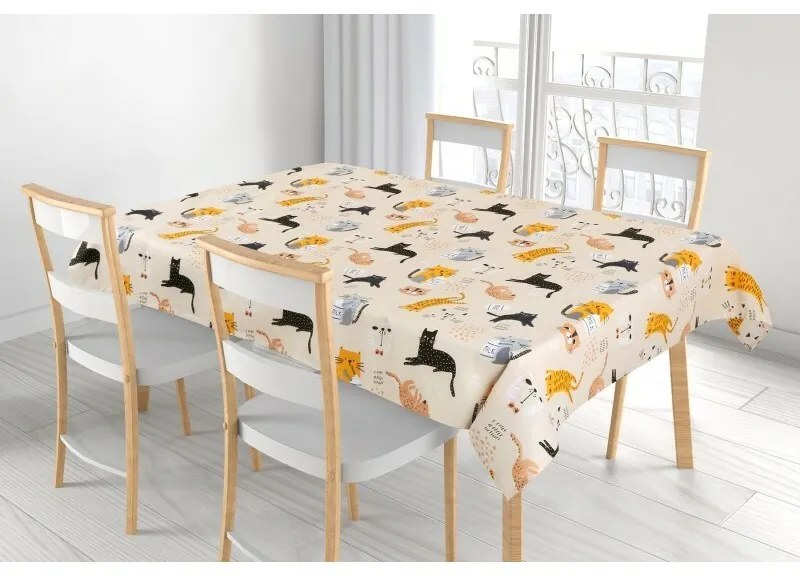 Bellatex Obrus Adéla Kitty žltý , 100 x 100 cm