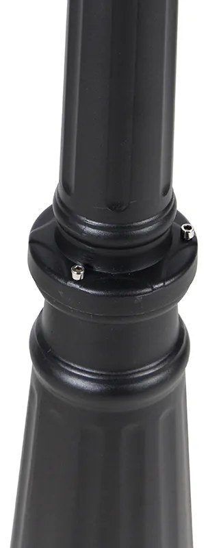 Čierna vonkajšia lampa 220 cm 2-svetlo IP44 - Havana