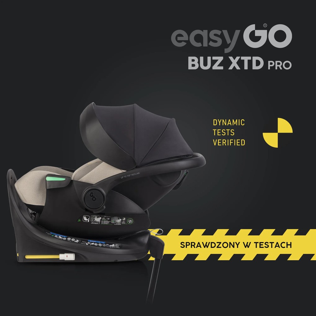 Súprava autosedačky EasyGo Buz Xtd Pro a Buz Pro Body 2 v 1 Taupe