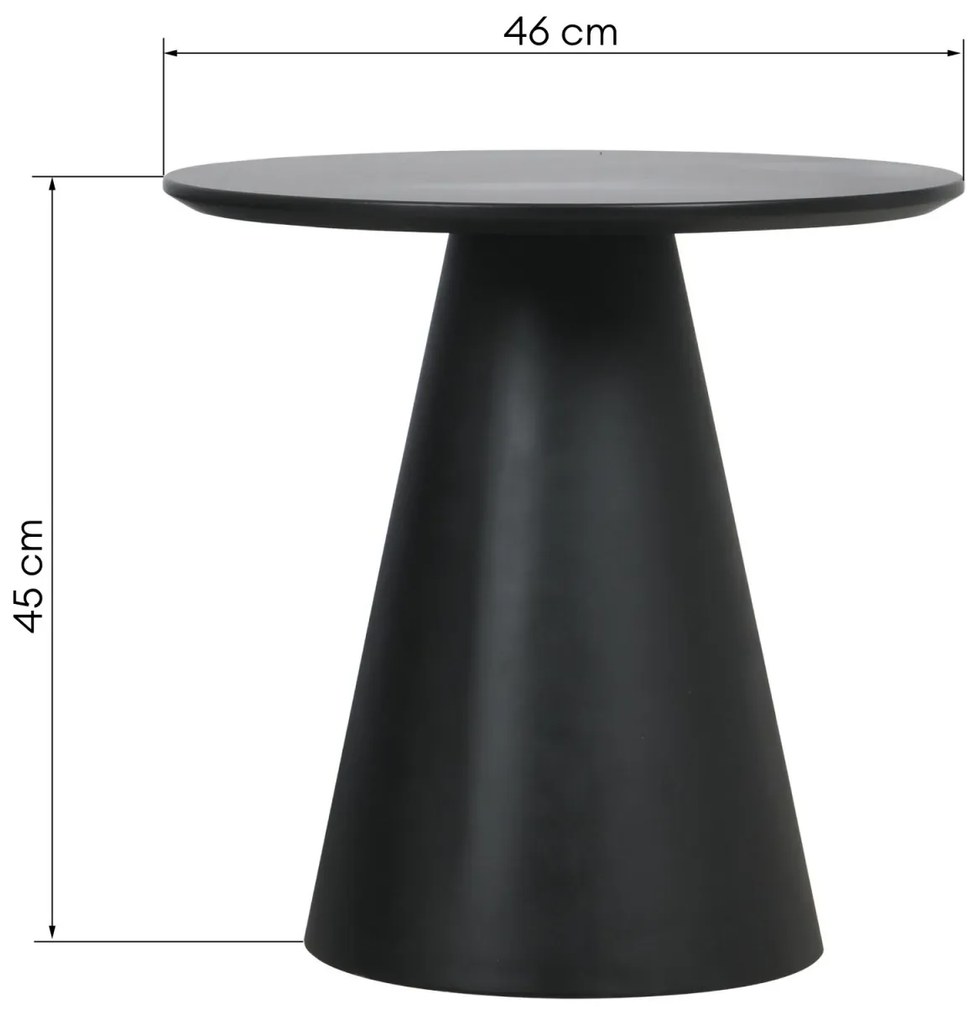 Konferenční stolek Margos 46 cm černý/mramor I