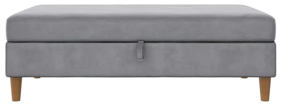 Svetlosivá zamatová podnožka Lilly – Støraa