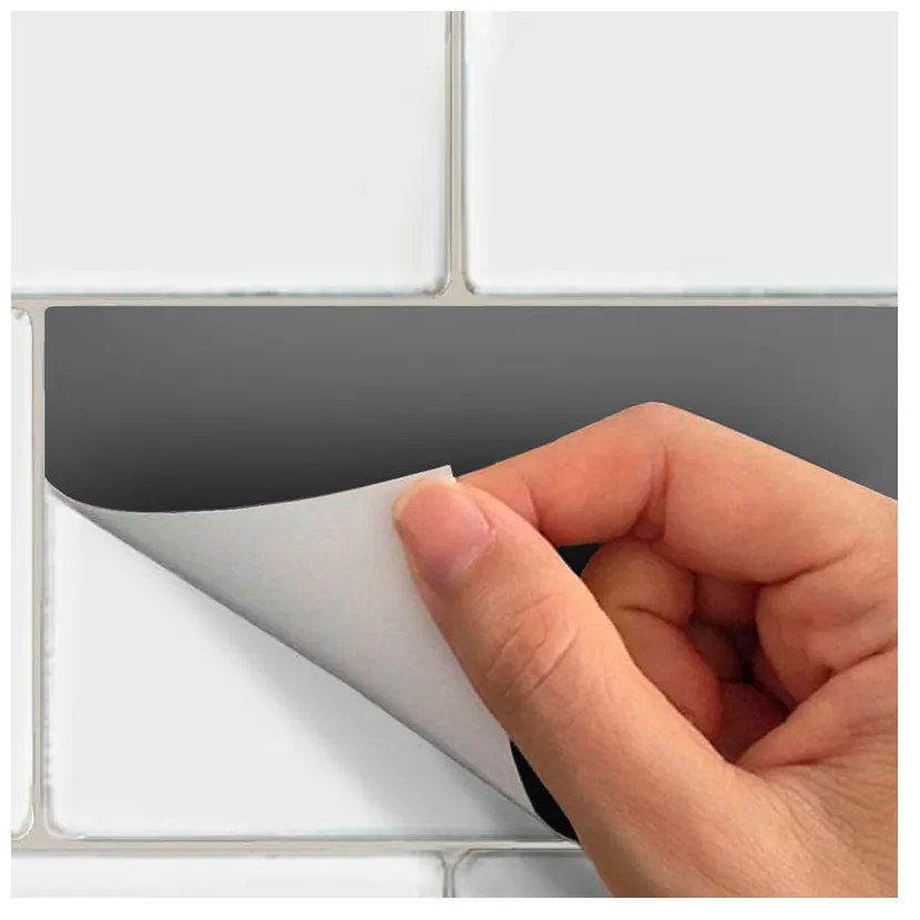 Súprava samolepiek na kachličky 30 ks 20x10 cm Subway Tiles Grey - Ambiance