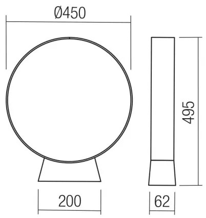 Redo 91067 - LED Vonkajšie svietidlo ONIRO LED/15W/230V 49,5 cm CRI 90 IP65 hnedé