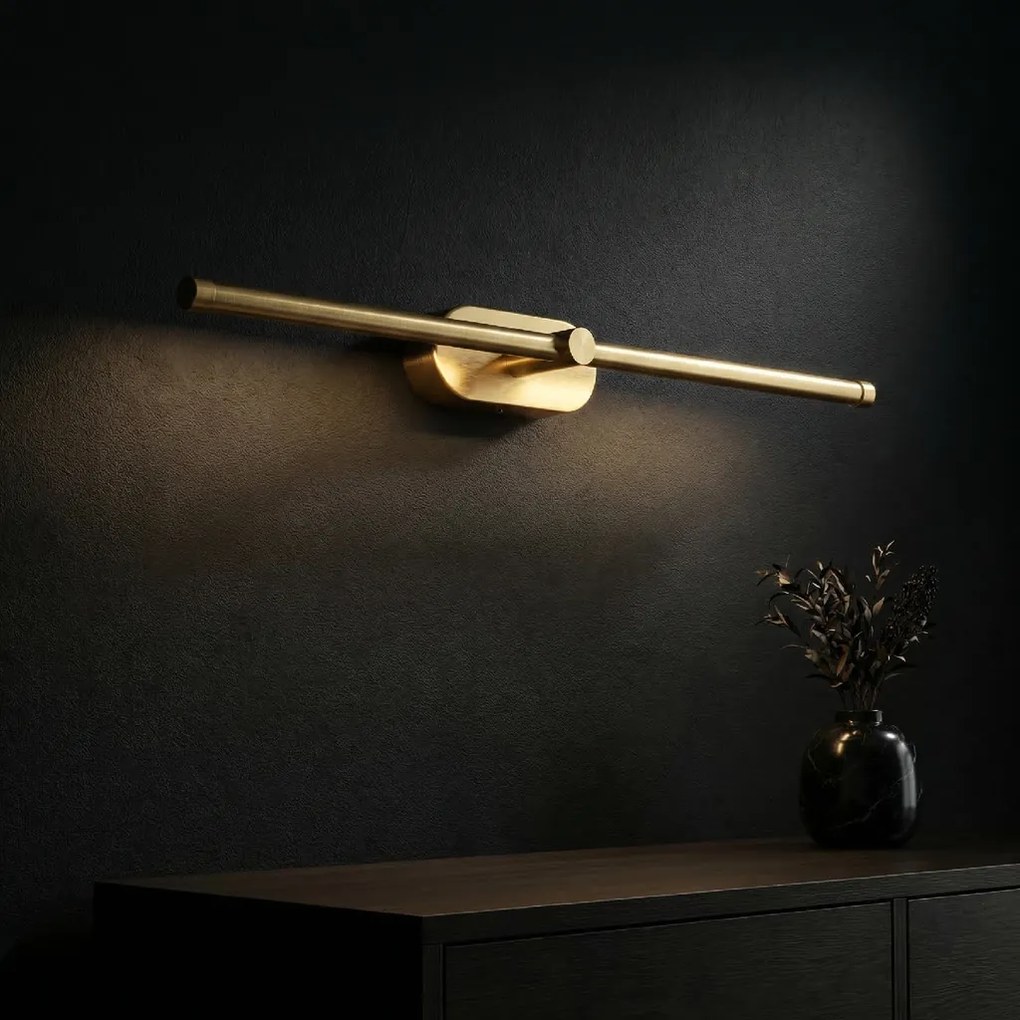 Toolight Toolight, LED nástenné svietidlo 60cm, 13W, 4000K, 1000lm, APP1893-1W, zlatá matná, OSW-66048