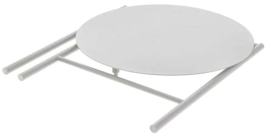 Biely kovový okrúhly jedálenský stôl ø 70 cm Disc – Zone