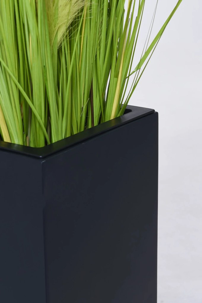Kvetináč BLOCK, sklolaminát, výška 75 cm, antracit