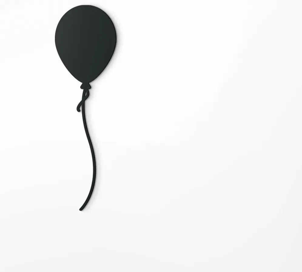 drevko Drevená nálepka do detskej izby Balón Rozmer obrazu: 44,5 x 13 cm, Farba dekorácie: Čierna