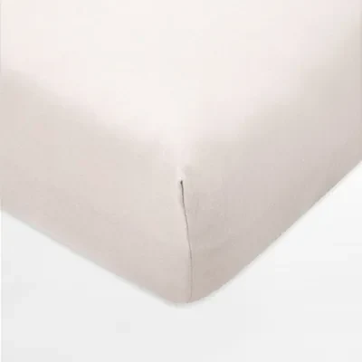 Prestieradlo z džerseja s gumičkou v béžovej farbe IVETTE 90x200 cm