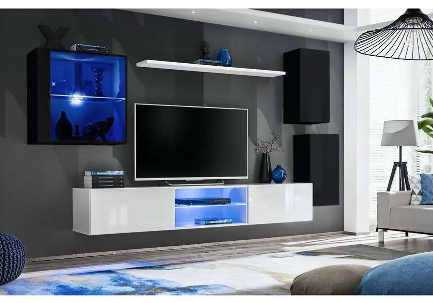 Obývacia Stena Switch Xxiii Čierna/Biely