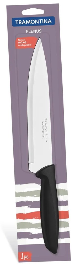 Kuchársky nôž Tramontina Plenus Chef 17,5cm - čierny