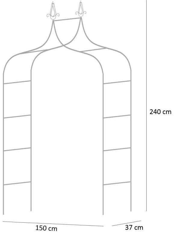 Bestent Záhradná pergola na ruže 150x37x240cm