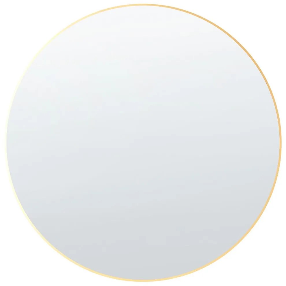 Okrúhle nástenné zrkadlo 80 x 80 cm zlaté ANNEMASSE  Beliani