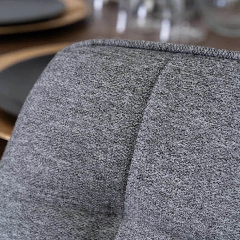 PROXIMA.store - Čalúnená jedálenska stolička RICK FARBA: sivá, MATERIÁL: pletená