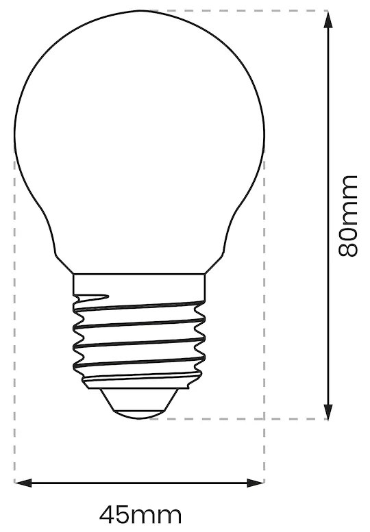 Dekoračná LED žiarovka E27 neutrálna 4000k 5w 600 lm