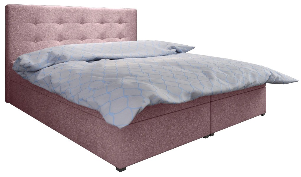 Manželská posteľ Boxspring 140 cm Fade 1 (ružová) (s matracom a úložným priestorom). Vlastná spoľahlivá doprava až k Vám domov. 1046470