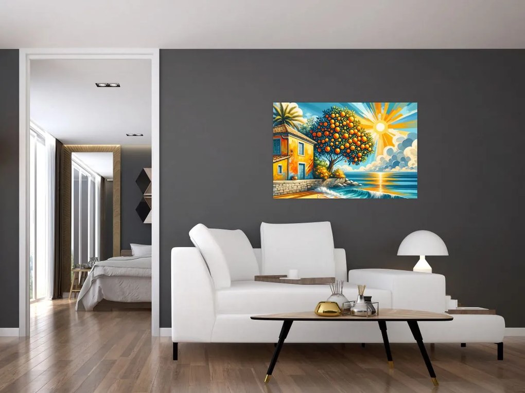Obraz - Dom s pomarančmi I. (90x60 cm)