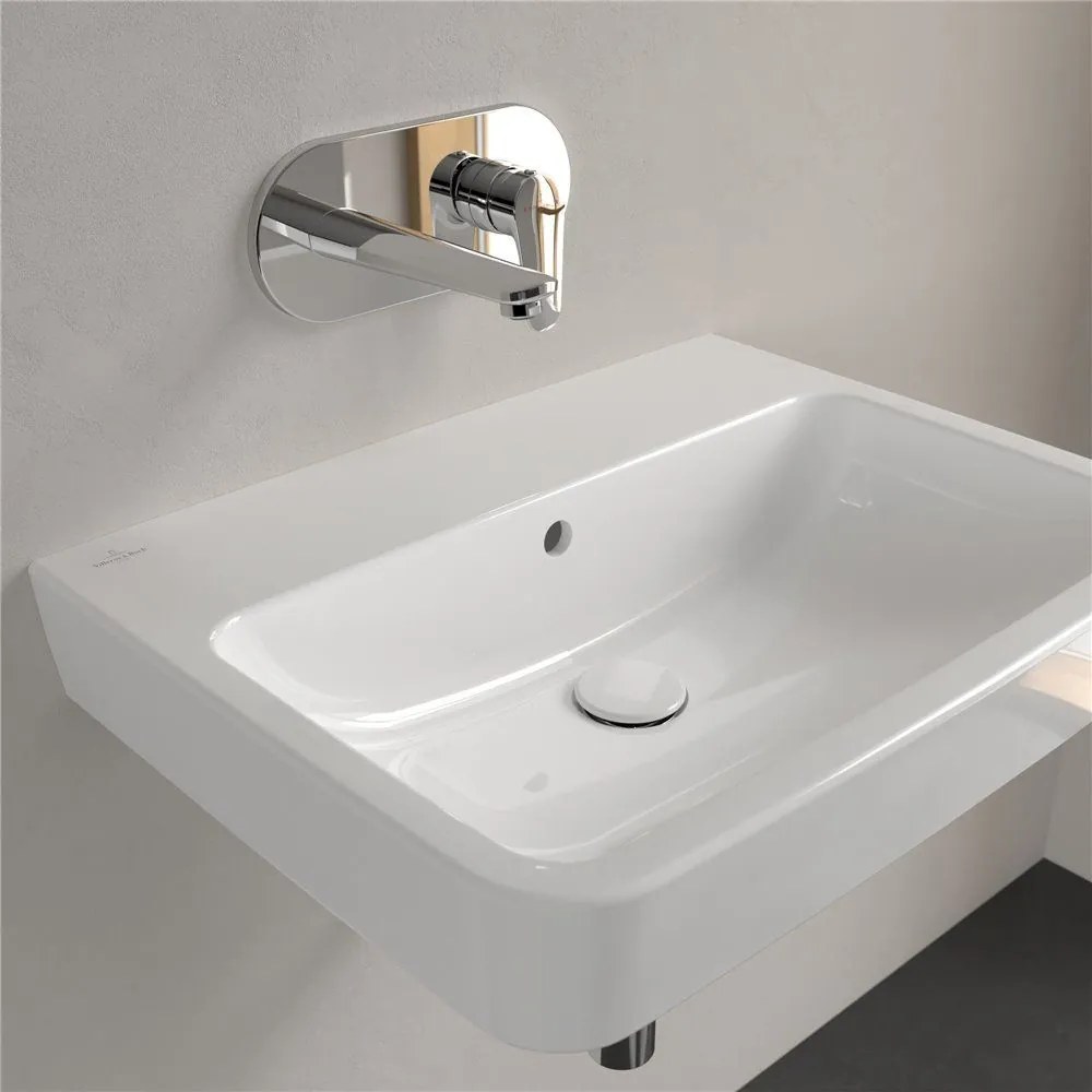 VILLEROY &amp; BOCH O.novo závesné umývadlo bez otvoru (zadná a spodná strana brúsená), s prepadom, 600 x 460 mm, biela alpská, s povrchom CeramicPlus, 4A416JR1