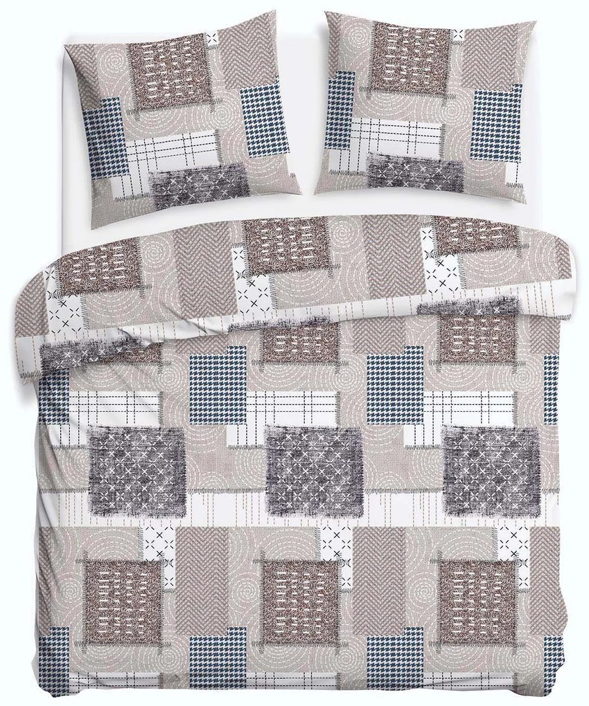 FLANELOVÉ OBLIEČKY FLANELOVE 200X220 CM, 2KS 70X80 CM VZOROVANÉ